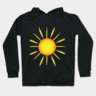 Yellow-Red Sun vector Hoodie